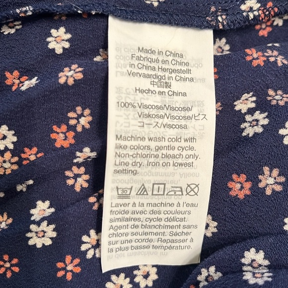 NWOT Madewell Navy Blue Flower Dress-Size 10 - Picture 11 of 16